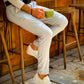 KB-101 Kuback White Knitted Lace-Up Men's Casual Shoes