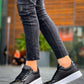 KB-X46 Kuback Black Patent Leather Lace-up Men's Casual Shoes