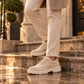 KB-X6 Kuback Beige Suede Men's Casual Shoes