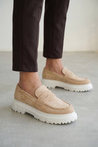 KB-X11 Kuback Beige Suede Men's Casual Shoes