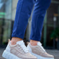 KB-X10 Kuback Beige Suede White High Sole Casual Sports Shoes