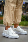 KB-X500 Kuback White Silver Lace-up Men's Daily Shoes