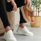 KB-X516 Kuback White Leather Men's Casual Shoes
