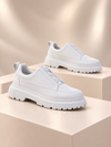 KB-703 Kuback White Leather Elasticated Daily Men's Shoes