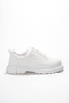 KB-703 Kuback White Leather Elasticated Daily Men's Shoes