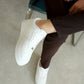 KB-N09 Kuback White Leather Daily Men's Shoes