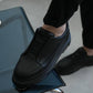KB-703 Kuback Coal Skin Elasticized Men's Daily Shoes