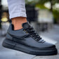 KB-X20 Kuback Coal Leather Men's Daily Shoes