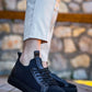 KB-112 Kuback Black Black Sole Knit Lace-up Men's Casual Shoes