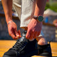 KB-112 Kuback Black Black Sole Knit Lace-up Men's Casual Shoes