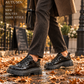 KB-702 Kuback Coal Patent Leather Men's Casual Shoes