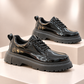 KB-702 Kuback Coal Patent Leather Men's Casual Shoes