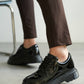 KB-X6 Kuback Coal Patent Leather Men's Casual Shoes