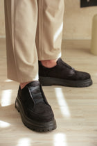 KB-703 Kuback Coal Suede Men's Casual Shoes