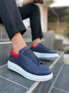 KB-DX3 Kuback Navy Leather Men's Daily Shoes
