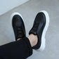 KB-703 Kuback Black Elasticated Men's Casual Shoes