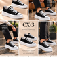 KB-CX-3 Kuback Short Black Linen White High Sole Sneakers