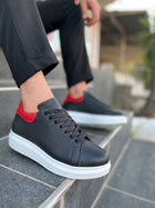 KB-DX3 Kuback Black Leather Men's Casual Shoes