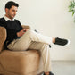 KB-X516 Kuback Black Leather Men's Casual Shoes