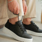 KB-X516 Kuback Black Leather Men's Casual Shoes