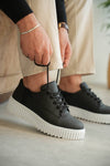 KB-X516 Kuback Black Leather Men's Casual Shoes