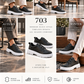 KB-703 Kuback Black Elasticated Men's Casual Shoes
