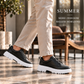 KB-703 Kuback Black Elasticated Men's Casual Shoes