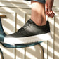 KB-N2 Kuback Black Leather Lace-Up Men's Casual Shoes