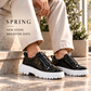 KB-703 Kuback Black Patent Leather Elasticated Men's Daily Shoes