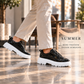 KB-703 Kuback Black Patent Leather Elasticated Men's Daily Shoes
