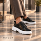KB-703 Kuback Black Patent Leather Elasticated Men's Daily Shoes