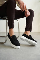 KB-X11 Kuback Black Suede Men's Casual Shoes
