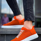 KB-X204 Kuback Orange Linen White High Sole Men's Casual Sneakers