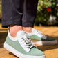 KB-110 Kuback Green Knitwear High Sole Lace-Up Casual Men's Shoes
