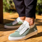 KB-110 Kuback Green Knitwear High Sole Lace-Up Casual Men's Shoes